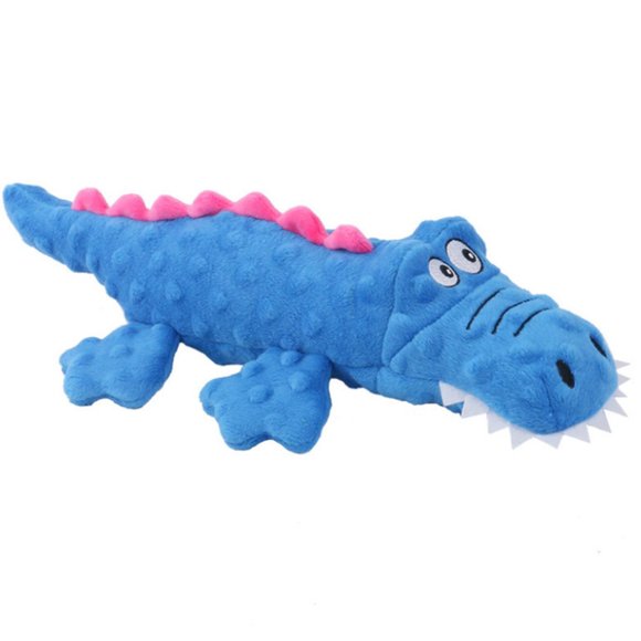Crocodile Shape Soft Stuffed Plush Dog Chewing Toy - Picture 10 of 13
